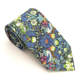 Strawberry Thief Green Cotton Tie Made with Liberty Fabric - BLOSSOM & MOON