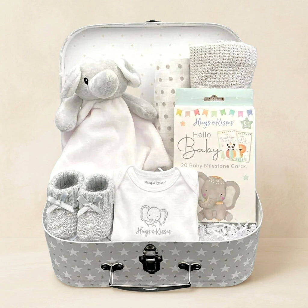 Unisex Baby Hamper Suitcase- Elephant – BLOSSOM & MOON