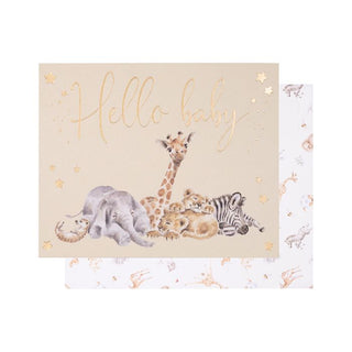 Wrendale Designs 'Little Savannah' New Baby card - BLOSSOM AND MOON