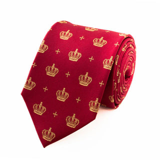 Fox & Chave Crowns & Crosses Silk Tie
