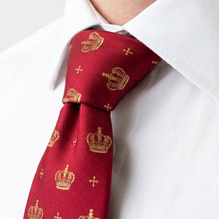 Fox & Chave Crowns & Crosses Silk Tie