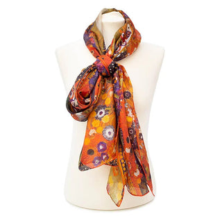 Klimt Water Serpent Large Habotai Silk Scarf - Fox & Chave