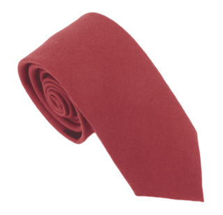 Wine Red 100% Wool Tie