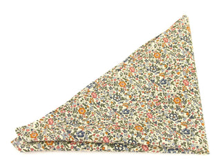 Katie & Millie Tan Cotton Pocket Square made with Liberty Fabric