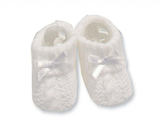 Baby Booties White - BLOSSOM & MOON