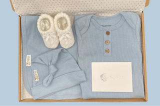 Baby Boy Hamper - Dusky Blue - Letterbox Gift - BLOSSOM & MOON