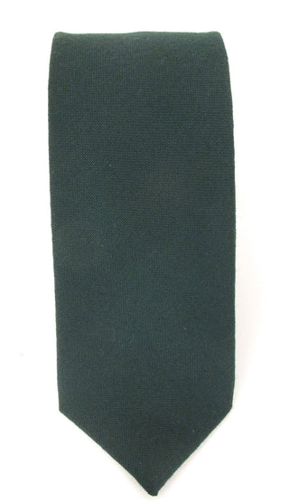 Bottle Green 100% Wool Tie - BLOSSOM & MOON