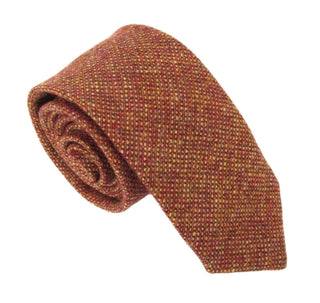 Burnt Orange Woodland 100% Wool Tie - BLOSSOM & MOON