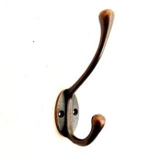 Cast Iron coat hook - VICTORIAN STYLE - Antique COPPER finish - FOWLERS