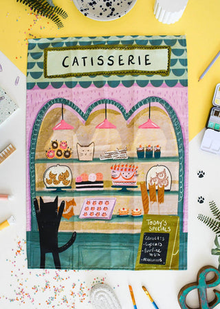 Catisserie Cat Tea Towel - BLOSSOM & MOON