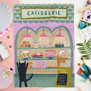 Catisserie Cat Tea Towel - BLOSSOM & MOON