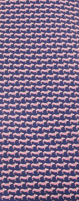 Dachshund - Italian Silk Navy Tie - Van Buck - BLOSSOM & MOON