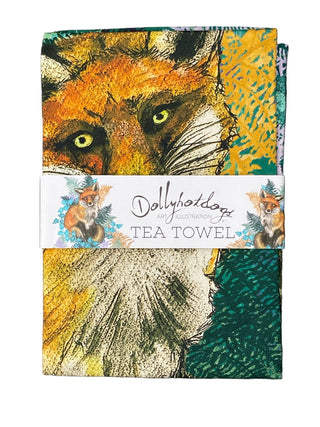 Dollyhotdog Fox Tea Towel - BLOSSOM & MOON
