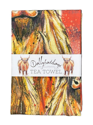 Dollyhotdogs Cow Tea Towel - BLOSSOM & MOON