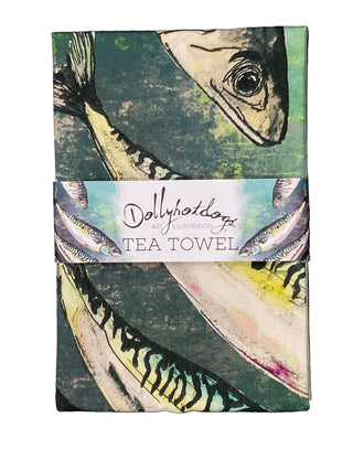 Dollyhotdogs Mackerel Shoal Tea Towel - BLOSSOM & MOON