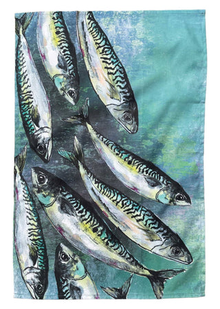 Dollyhotdogs Mackerel Shoal Tea Towel - BLOSSOM & MOON