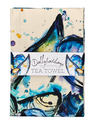 Dollyhotdogs Mussels Tea Towel - BLOSSOM & MOON