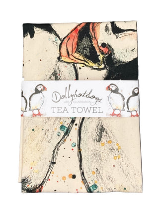 Dollyhotdogs Puffin Tea Towel - BLOSSOM & MOON