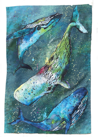 Dollyshotdogs Whale Tea Towel - BLOSSOM & MOON
