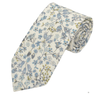 Donna Leigh Blue Organic Cotton Tie Made with Liberty Fabric - BLOSSOM & MOON