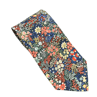 Elderberry Cotton Tie Made with Liberty Fabric - BLOSSOM & MOON