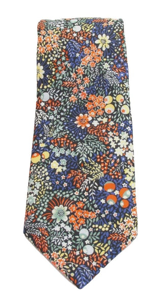 Elderberry Cotton Tie Made with Liberty Fabric - BLOSSOM & MOON
