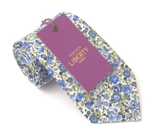 Emma & Georgina Green Cotton Tie Made with Liberty Fabric - BLOSSOM & MOON