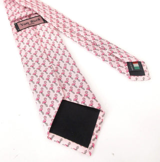 Flamingo - Italian Pink Silk Tie - Van Buck - BLOSSOM & MOON