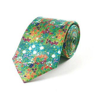 Fox and Chave Klimt Flower Garden Silk Tie - BLOSSOM & MOON