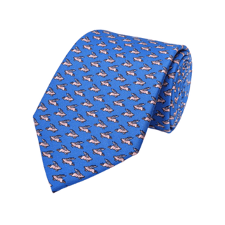 Fox & Chave Bryn Parry Pigs Might Fly Silk Tie - BLOSSOM & MOON