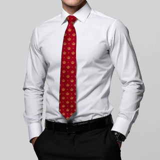 Fox & Chave Crowns & Crosses Silk Tie - BLOSSOM & MOON