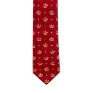 Fox & Chave Crowns & Crosses Silk Tie - BLOSSOM & MOON