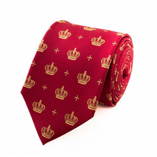 Fox & Chave Crowns & Crosses Silk Tie - BLOSSOM & MOON