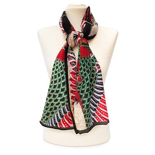 Fox & Chave Hokusai Phoenix Crêpe de Chine Silk Scarf - BLOSSOM & MOON
