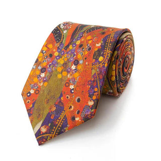 Fox & Chave Klimt Water Serpents Silk Tie - BLOSSOM & MOON