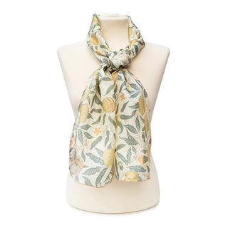 Fox & Chave Morris Cream Fruit Habotai Silk Scarf - BLOSSOM & MOON