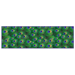 Fox & Chave Peacock Feather Chiffon Silk Scarf - BLOSSOM & MOON