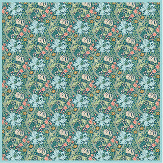 Fox & Chave William Morris Golden Lily Green Silk Pocket Square - BLOSSOM & MOON