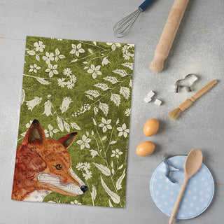 Fox Tea Towel Wild Wood Range - BLOSSOM & MOON