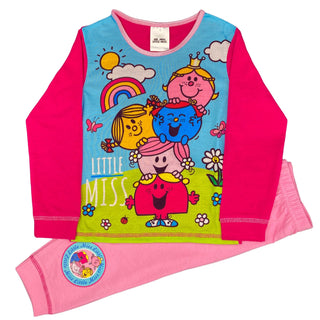 Girls Disney MR MEN LITTLE MISS pyjamas, Bedtime Book & Gift Bag - BLOSSOM & MOON