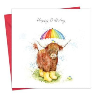 Happy Birthday Cards Highland Cow & Dachshund - BLOSSOM & MOON