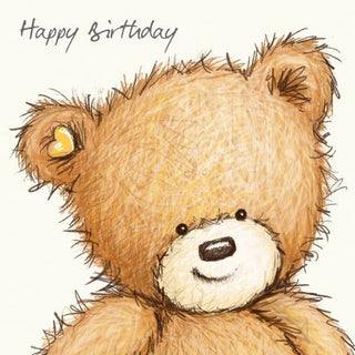 Happy Birthday Popcorn the Bear Card - BLOSSOM & MOON