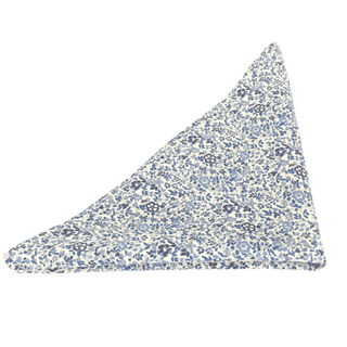 Katie & Millie Blue Cotton Pocket Square made with Liberty Fabric - BLOSSOM & MOON