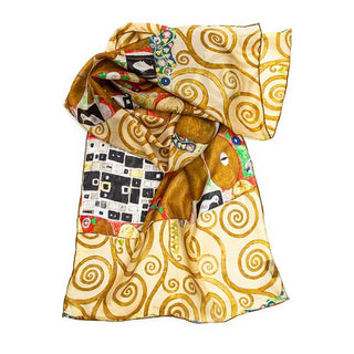 Klimt Fulfilment Large Habotai Silk Scarf - Fox & Chave - BLOSSOM & MOON