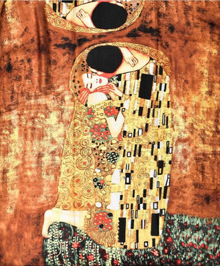 Klimt The Kiss Painting Print Silk Scarf - BLOSSOM & MOON