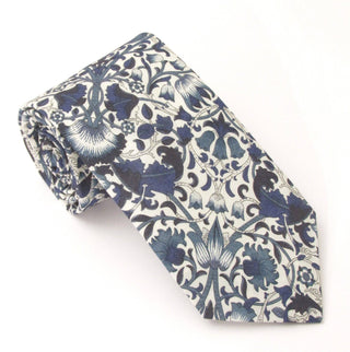 Lodden Navy Organic Cotton Tie Made with Liberty Fabric - BLOSSOM & MOON