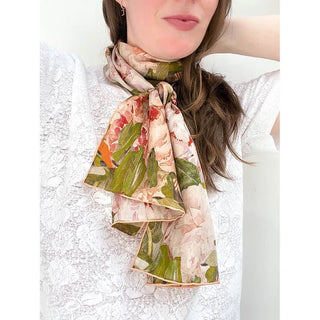 Mackintosh Peony Habotai Silk Scarf - Fox & Chave - BLOSSOM & MOON