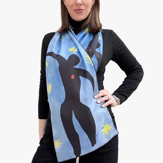 Matisse Blue Dance Habotai Silk Scarf - Fox & Chave - BLOSSOM & MOON