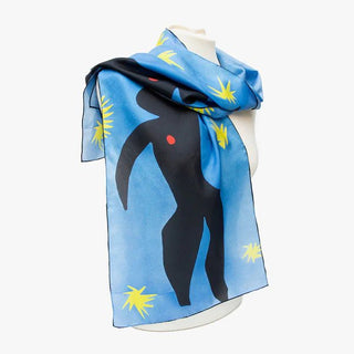 Matisse Blue Dance Habotai Silk Scarf - Fox & Chave - BLOSSOM & MOON