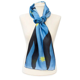 Matisse Blue Dance Habotai Silk Scarf - Fox & Chave - BLOSSOM & MOON